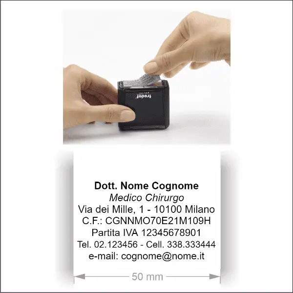 Gomma di ricambio per Timbro printy 4929 (50x30mm) - Morando Timbri
