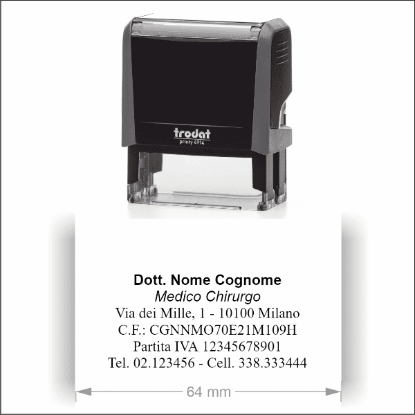 Timbro Trodat Printy 4914 (64x26mm) - Timbri24.store