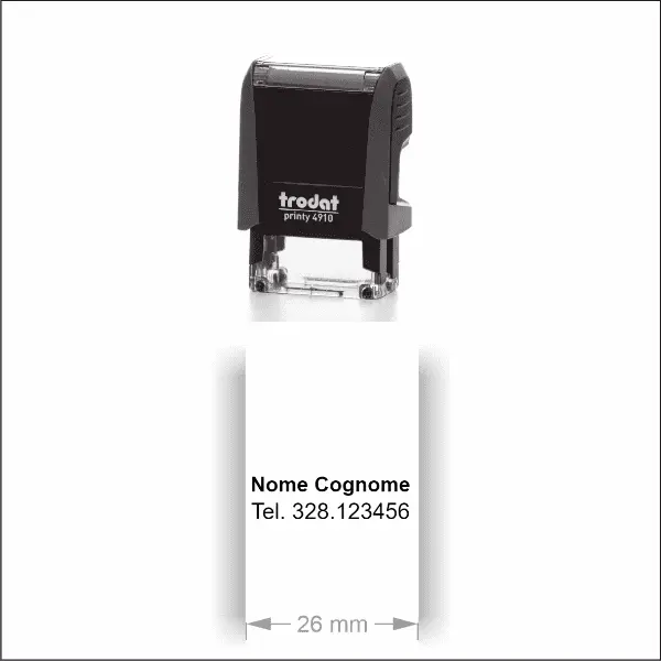 Timbro Autoinchiostrante Trodat Printy 4910 (26x9mm) - Morando Timbri