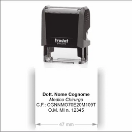 Timbro Autoinchiostrante Trodat Printy 4912 (47x18mm)