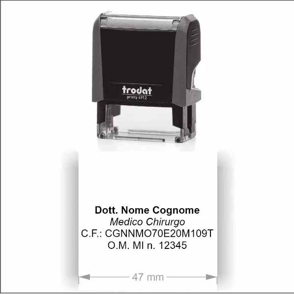 Timbro Autoinchiostrante Trodat Printy 4912 (47x18mm) - Timbri24.store