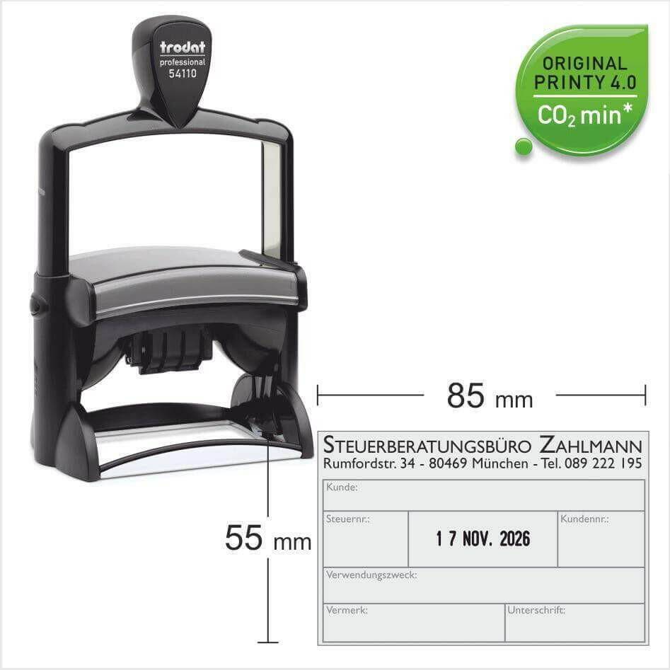 Timbro datario autoinchiostrante piastra Trodat Professional 54110 - Morando Timbri