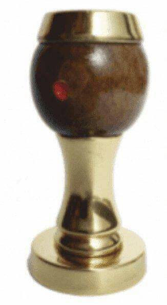 Timbro manuale in legno e ottone rotondo Ø 40 mm - Morando Timbri