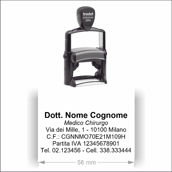 Timbro Trodat Professional 5204 (56x26 mm) - Timbri24.store