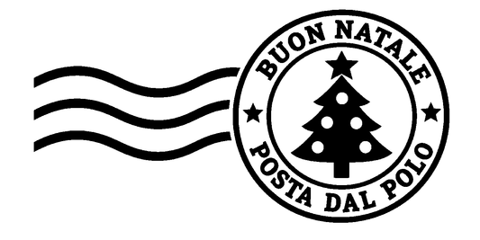 Disegno del timbro Buon Natale – impronta in nero
