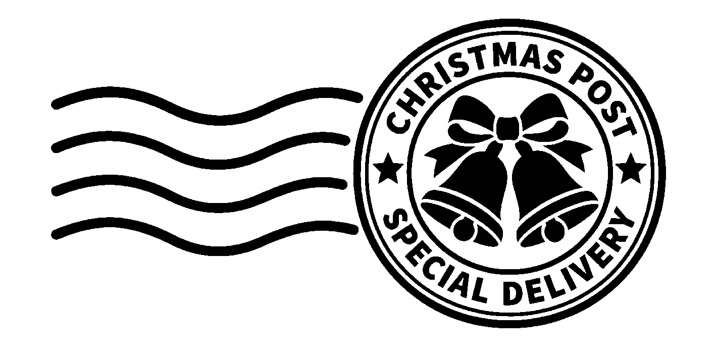 Disegno del timbro Campanelle di Natale – impronta in nero