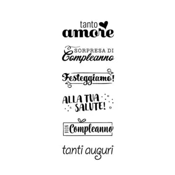 Set timbri creativi Trodat Compleanno