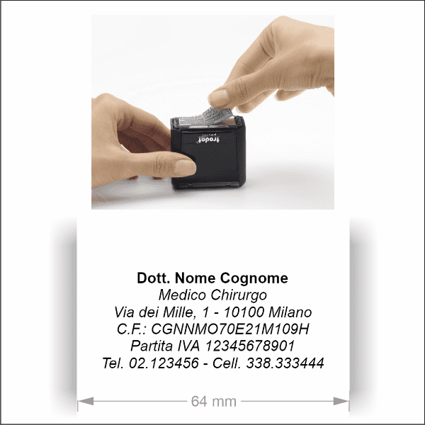 Gomma di ricambio per timbro printy 4914 (64x26mm) - Morando Timbri