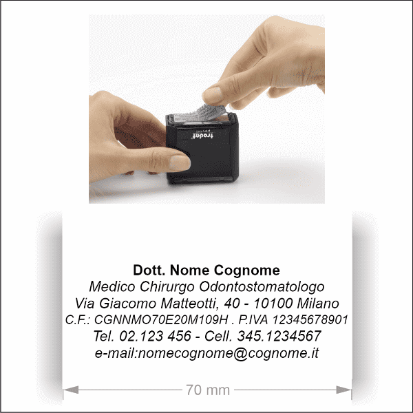 Gomma di ricambio per Timbro printy 4915 (71x25mm) - Morando Timbri