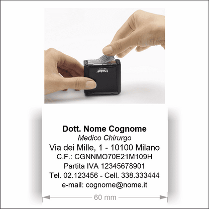 Gomma di ricambio per Timbro printy 4928 (60x33mm) - Morando Timbri