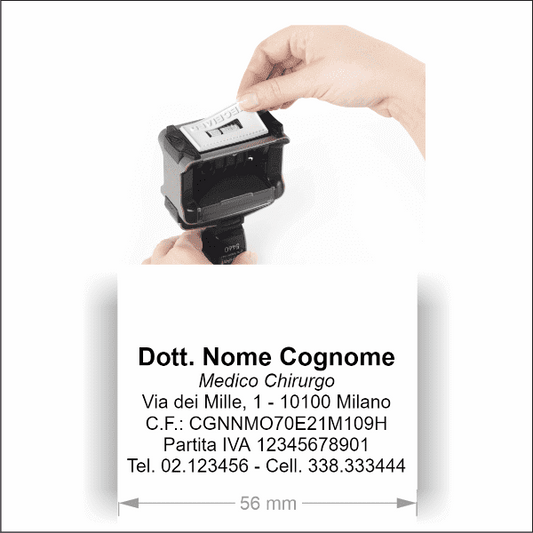 Gomma di ricambio per Timbro Professional 5204 (56x26 mm) - Morando Timbri