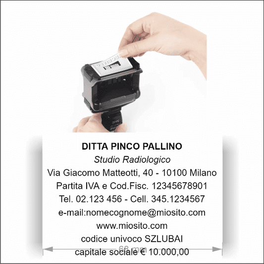 Gomma di ricambio per Timbro Professional 5208 (68x47 mm) - Morando Timbri