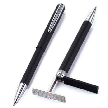 Penna a Sfera con Timbro incorporato Goldring smart style argento 309101 - Timbri24.store