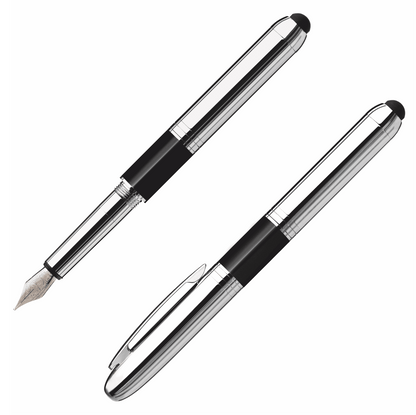 Penna Stilografica con Timbro Heri Argento 80300 - Morando Timbri