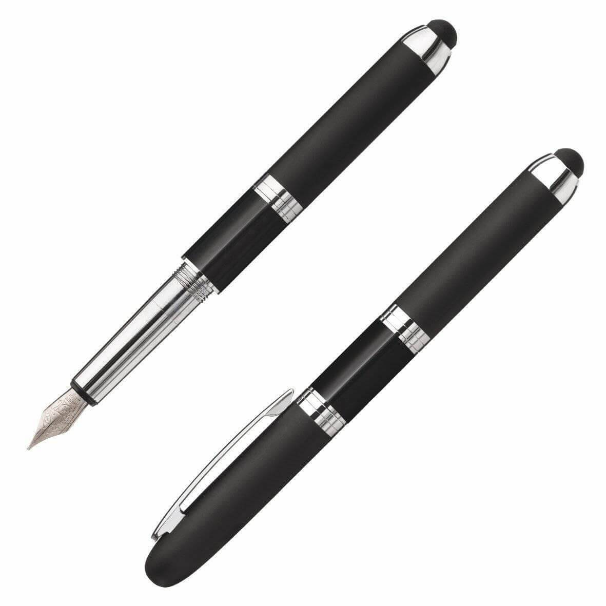 Penna Stilografica con Timbro Heri Nero 80321 - Timbri24.store