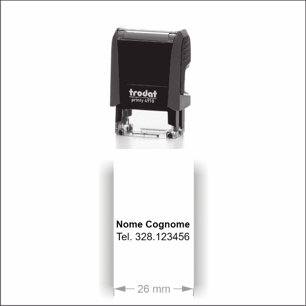 Timbro Autoinchiostrante Trodat Printy 4910 (26x9mm) - Morando Timbri