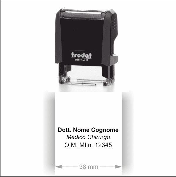 Timbro Autoinchiostrante Trodat Printy 4911 (38x14mm) - Morando Timbri