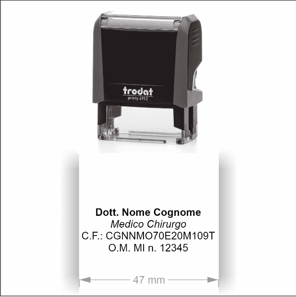 Timbro Autoinchiostrante Trodat Printy 4912 (47x18mm) - Morando Timbri