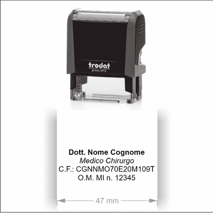 Timbro Autoinchiostrante Trodat Printy 4912 (47x18mm) - Morando Timbri