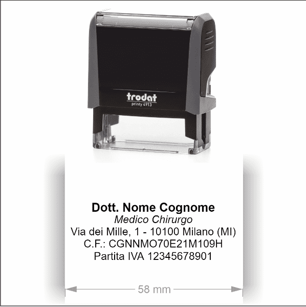 Timbro Autoinchiostrante Trodat Printy 4913 (58x22mm) - Morando Timbri