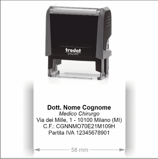 Timbro Autoinchiostrante Trodat Printy 4913 (58x22mm) - Morando Timbri