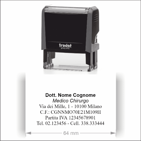 Timbro Autoinchiostrante Trodat Printy 4914 (64x26mm) - Morando Timbri