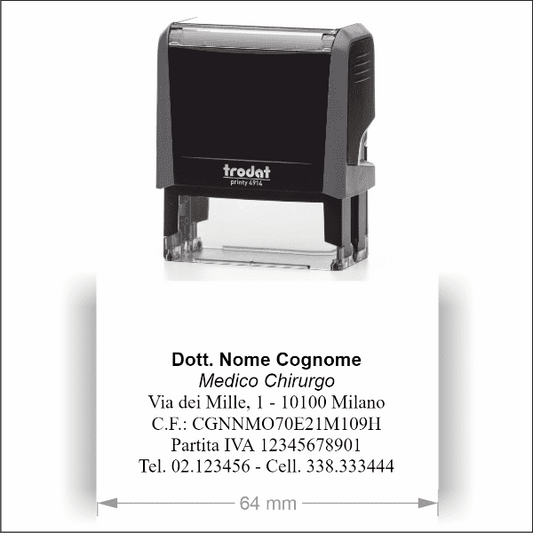 Timbro Autoinchiostrante Trodat Printy 4914 (64x26mm) - Morando Timbri