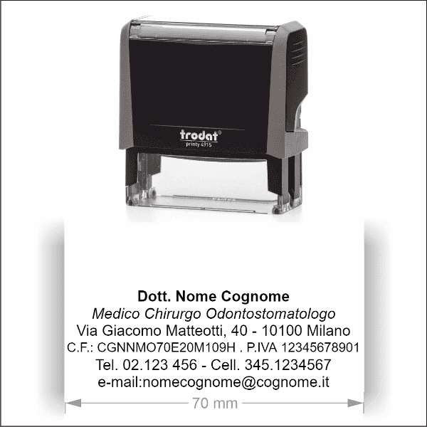 Timbro Autoinchiostrante Trodat Printy 4915 (71x25mm) - Morando Timbri