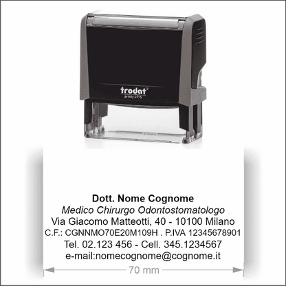 Timbro Autoinchiostrante Trodat Printy 4915 (71x25mm) - Morando Timbri