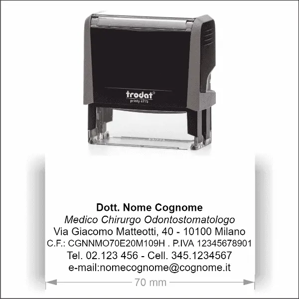 Timbro Autoinchiostrante Trodat Printy 4915 (71x25mm) - Morando Timbri