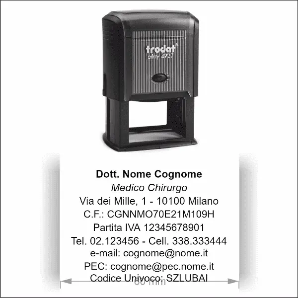 Timbro Autoinchiostrante Trodat Printy 4927 (60x40mm) - Morando Timbri