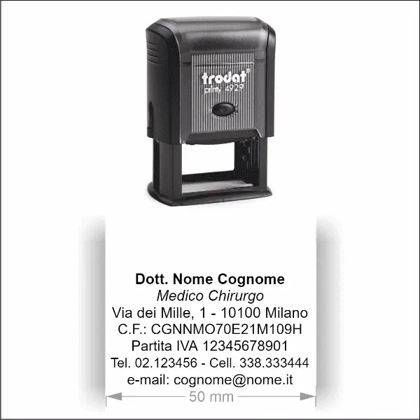 Timbro Autoinchiostrante Trodat Printy 4929 (50x30mm) - Morando Timbri