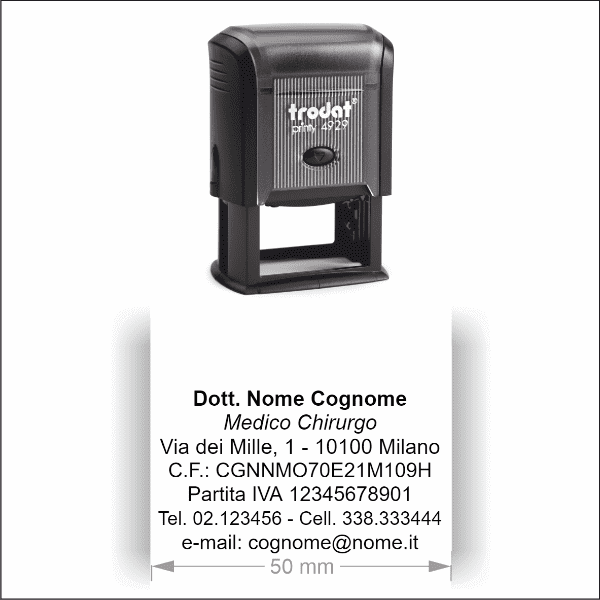 Timbro Autoinchiostrante Trodat Printy 4929 (50x30mm) - Morando Timbri