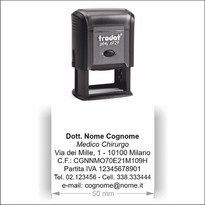 Timbro Autoinchiostrante Trodat Printy 4929 (50x30mm) - Morando Timbri