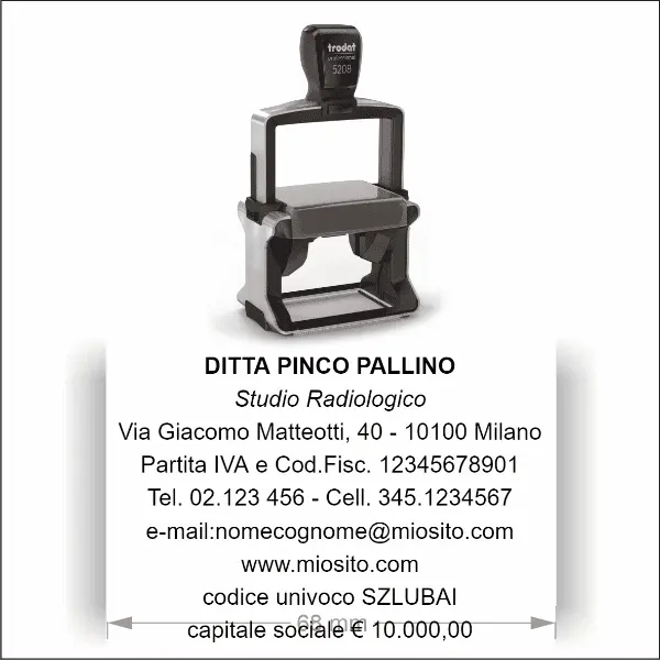 Timbro Autoinchiostrante Trodat Professional 5208 (68x47mm) - Morando Timbri