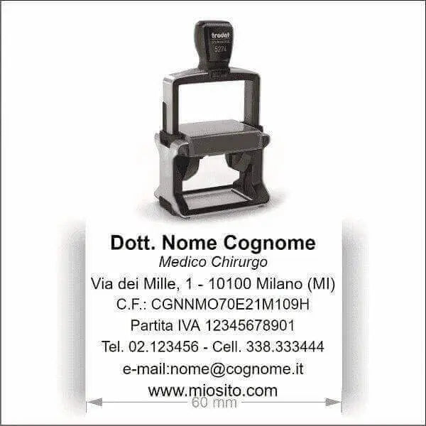 Timbro Autoinchiostrante Trodat Professional 5274 (60x40 mm) - Morando Timbri