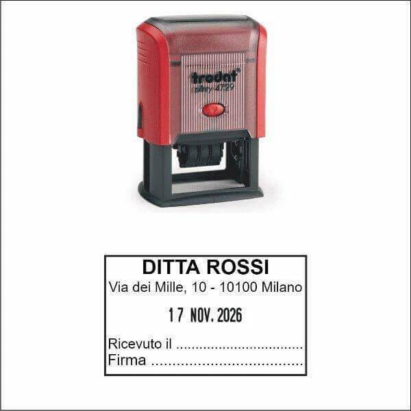 Timbro datario autoinchiostrante con piastra Trodat 4729 - Morando Timbri