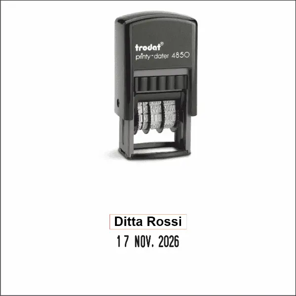 Timbro Datario Autoinchiostrante con piastra Trodat 4850 - Morando Timbri