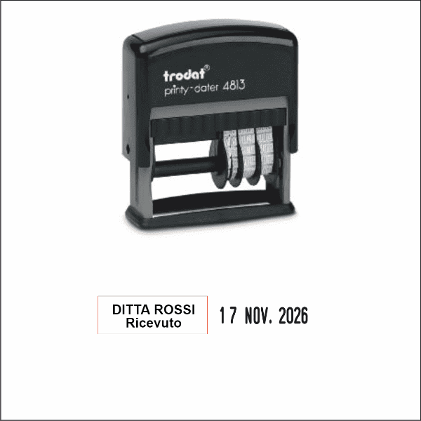 Timbro Datario Autoinchiostrante piastra Trodat 4813 - Morando Timbri